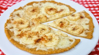 Pizza de Banana com MENOS CARBOIDRATOS na Frigideira! Barata, Fácil e Deliciosa (Sem Trigo)