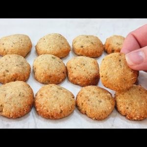 ZERO CARBOIDRATOS! Biscoitinhos Salgados para Lanche - Fácil, Rápido e Barato (Low Carb e Sem Trigo)