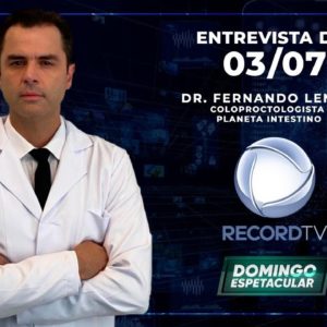 Dr.Fernando Lemos e Rede Record-TV ! Entrevista no Domingo Espetacular.