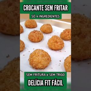 Só 4 INGREDIENTES e CROCANTE SEM FRITURA - Sem Farinha de Trigo - Gostoso DEMAIS!