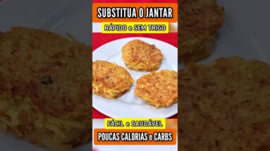 SUBSTITUA O JANTAR! Deliciosa, POUCAS CALORIAS e CARBOIDRATOS, Sem Trigo, Rápida e Fácil (Low Carb)