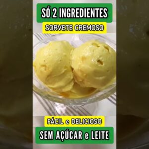 Sorvete CREMOSO com 2 INGREDIENTES - SEM AÇÚCAR e LEITE - Fácil e Delicioso!