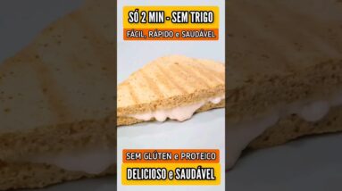 Só 2 MINUTOS! Pão de Forma Caseiro FÁCIL, GOSTOSO e SEM TRIGO - É fofinho e saudável!