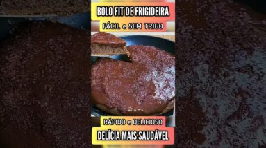 BOLO de CHOCOLATE FIT de FRIGIDEIRA - SEM TRIGO e MANTEIGA - Delicioso e Saudável