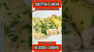 SUBSTITUA O JANTAR! Delícia SEM TRIGO com POUCAS CALORIAS e RICA EM PROTEINAS! Fácil e Rápida