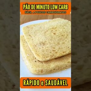 PÃO DE MINUTO LOW CARB - Poucos Carboidratos, Sem Trigo, Rápido e Fácil