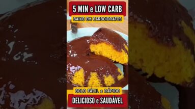 BOLO de 5 MINUTOS e BAIXO EM CARBOIDRATOS - Delicioso, Fácil e Low Carb